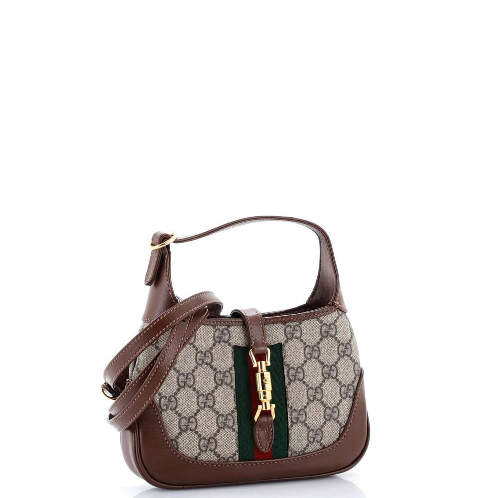 Gucci Jackie Hobo Gg Coated Canvas Mini #229680G20B - Picture 2 of 7